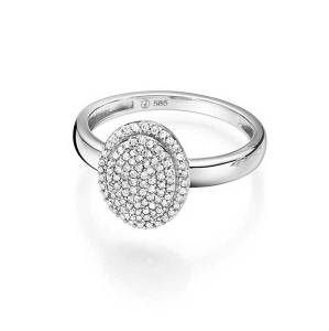 Bilde av Diamantring i hvitt gull med diamanter 0.30ct w.si