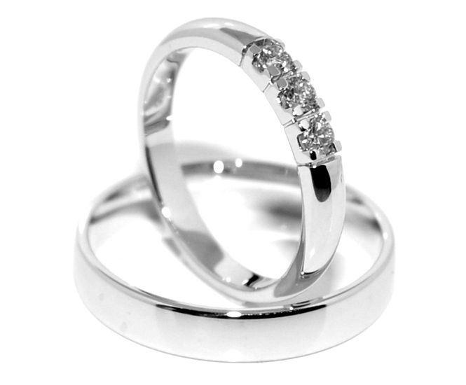 Hovedbilde SuperDeal! Gifteringer med diamanter 0.15ct w.si