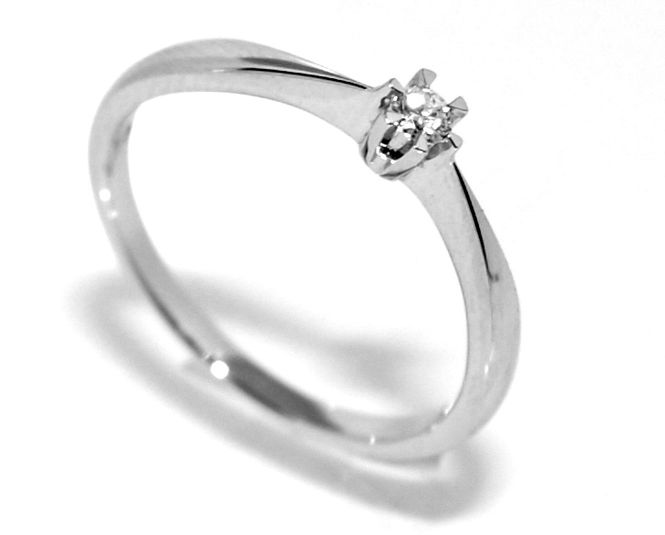 Hovedbilde SuperDeal! Enstens Diamantring 0.05 w.si 