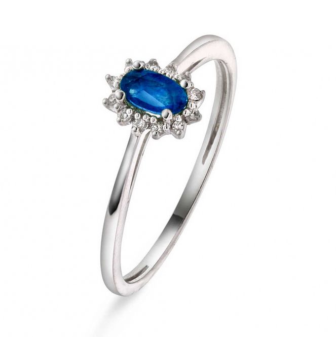 Hovedbilde Diamantring i hvitt gull med diamanter 0.04ct ...