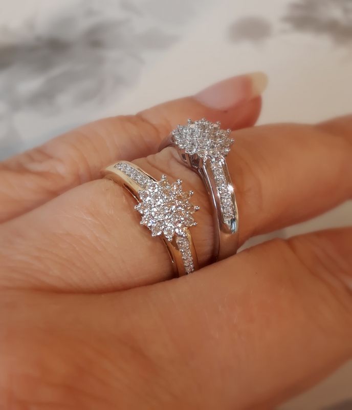 Forlovelsesring i gult gull med diamanter 0.25ct w.si