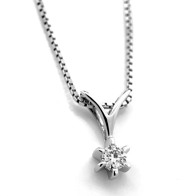 Hovedbilde Diamantsmykke SuperDeal 0.20 carat diamanter w.si