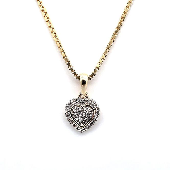 Hovedbilde Diamantsmykke - Diamanthjerte 0.09 carat w.si