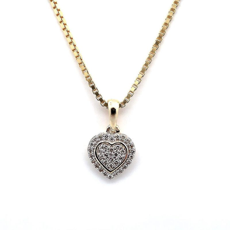 Diamantsmykke - Diamanthjerte 0.09 carat w.si