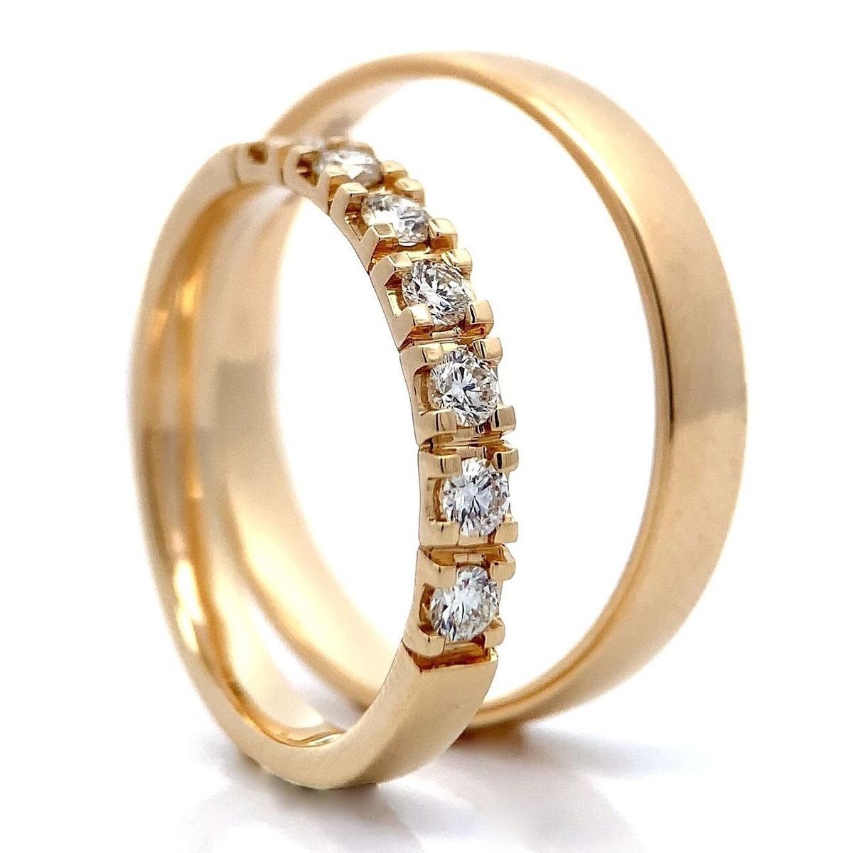 SUPERDEAL! Gifteringer med diamanter 0.35 carat