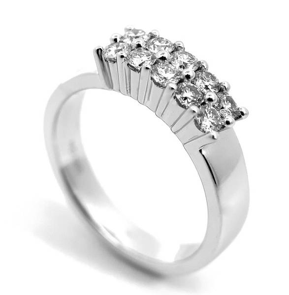 Bilde av Diamantring i hvitt gull med diamanter 0.50ct ...